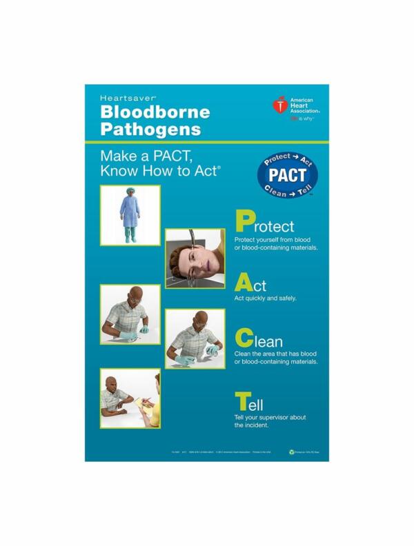 2015 Heartsaver Bloodborne Pathogens Poster - 5 Pack