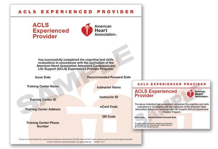 AHA ACLS-EP eCard - Shop Vitali