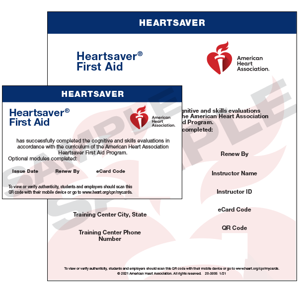 heartsaver first aid ecard