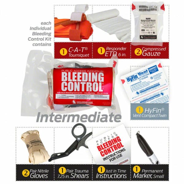 Public Access Bleeding Control Intermediate Kit by North American Rescue