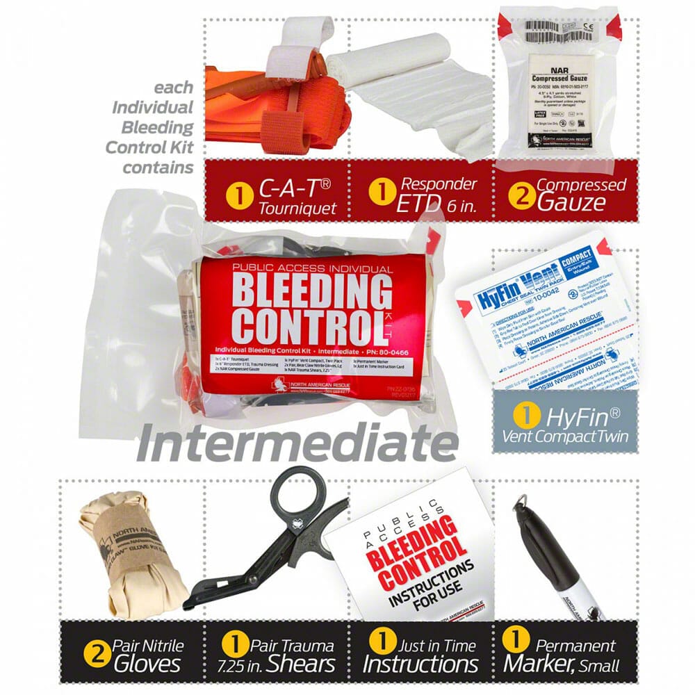 Public Access Bleeding Control Intermediate Kit by North American Rescue