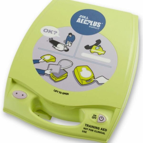 "ZOLL AED Plus® Trainer2 Unit. SEMI AUTOMATIC. The AED Plus® Trainer2 can be used by trainers to train users of the AED Plus®. Supplied with wireless Remote Contoller, one set of CPR-D training electrodes, one pair of replacement gels, 4 D-Cell batteries, 2 AA batteries, Operators Guide, and a (6) six month limited warranty."