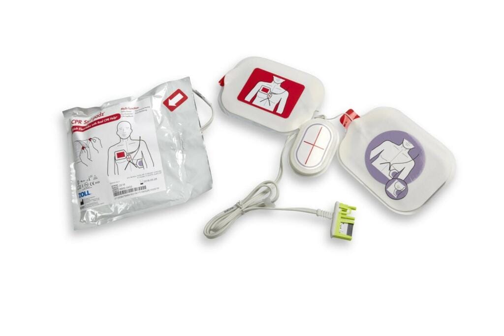 CPR stat•padz HVP Multi-Function CPR Electrodes, 8 prs/cs (24 mo shelf life)