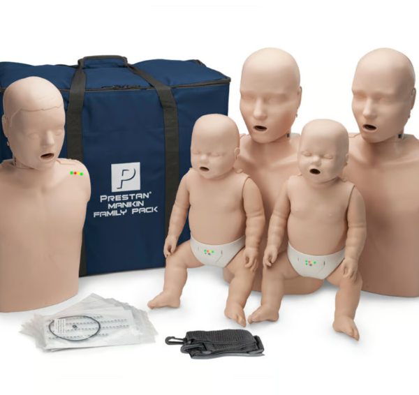 PRESTAN Professional Medium Skin Jaw Thrust Family Pack with CPR Monitor